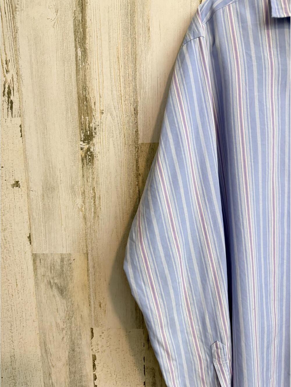 Vintage Polo Golf Ralph Lauren Westerton Striped Two-Ply Cotton Shirt Mens - Picture 4 of 10
